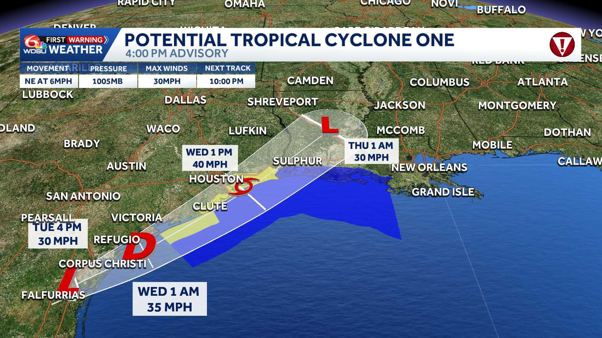Dangerous flash flooding continues as Louisiana braces for what could be Tropical Storm Arthur