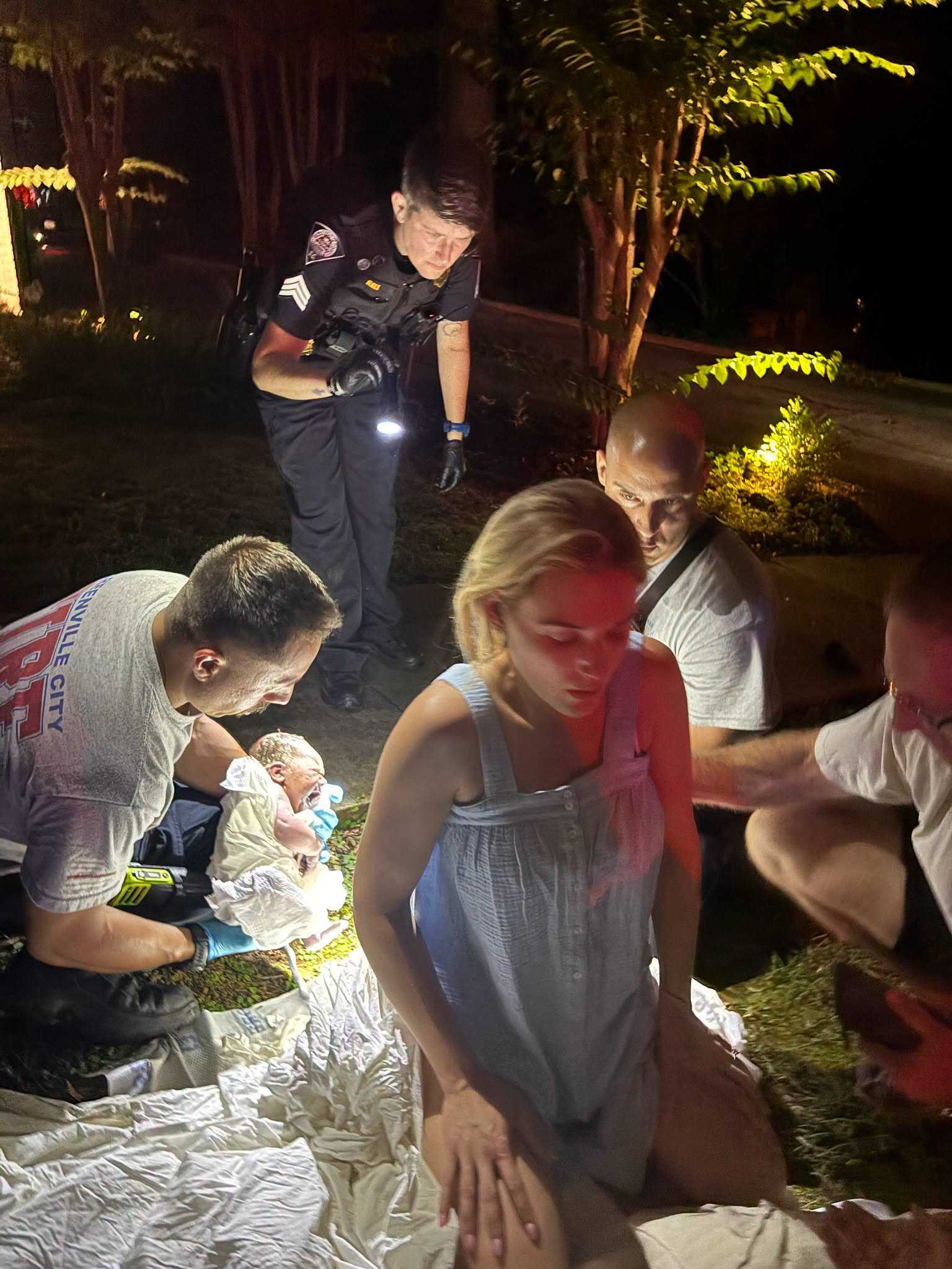 Family thanks firefighters who helped deliver baby in front yard