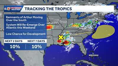 Tracking remnants of Arthur | National Hurricane Center says potential for a new tropical system