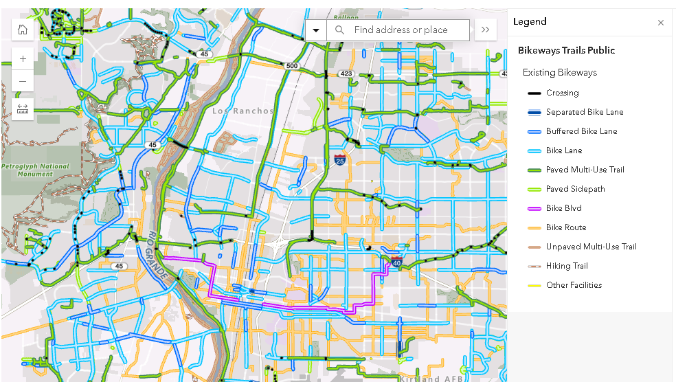 Albuquerque publishes new map of city's bikeways and trails