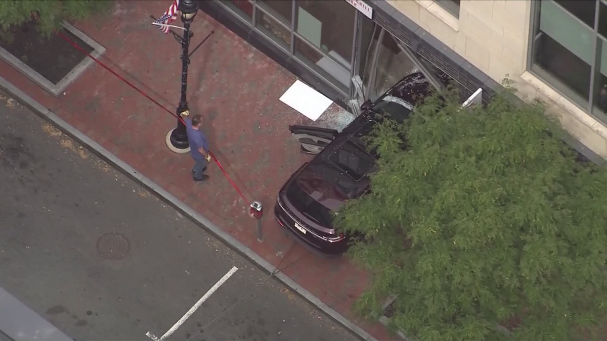 Vehicle crashes into Malden restaurant near City Hall