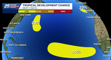 Tropical development possible in 3 areas of the Atlantic