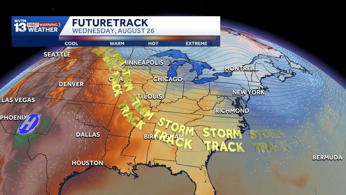 A hot weekend forecast and more rain next week
