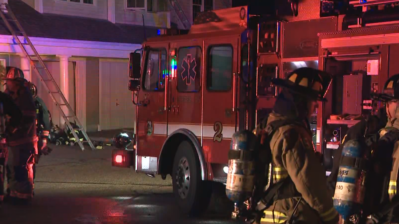 Victim treated at scene, taken to hospital after fire in Exeter