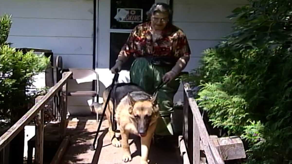 Iowa dog inducted into state's animal hall of fame in 2001 after saving owner from eland