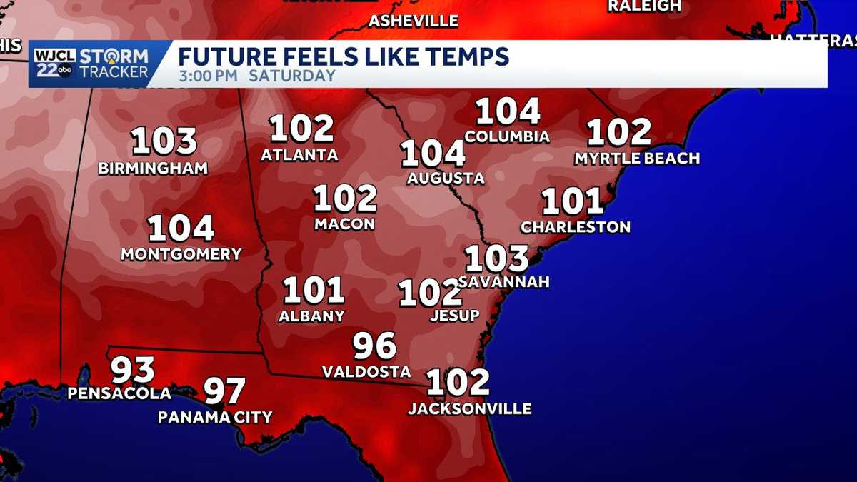 Triple digit feels like temperatures & scattered thunderstorms possible for Labor Day weekend