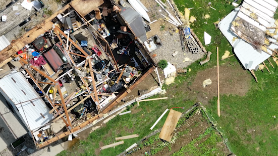 AERIAL VIDEO | A look at the damage left behind in NKY, SE Indiana after storms