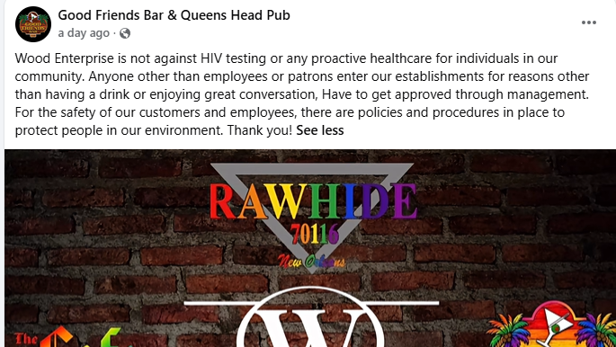 New Orleans Gay Bars End HIV Testing Partnership Over Management Rule Change