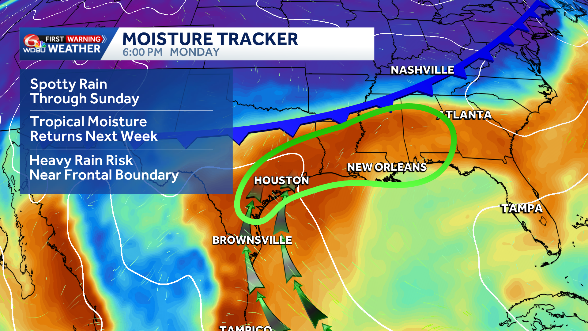 Gulf Disturbance Increases Rain Risk Next Week