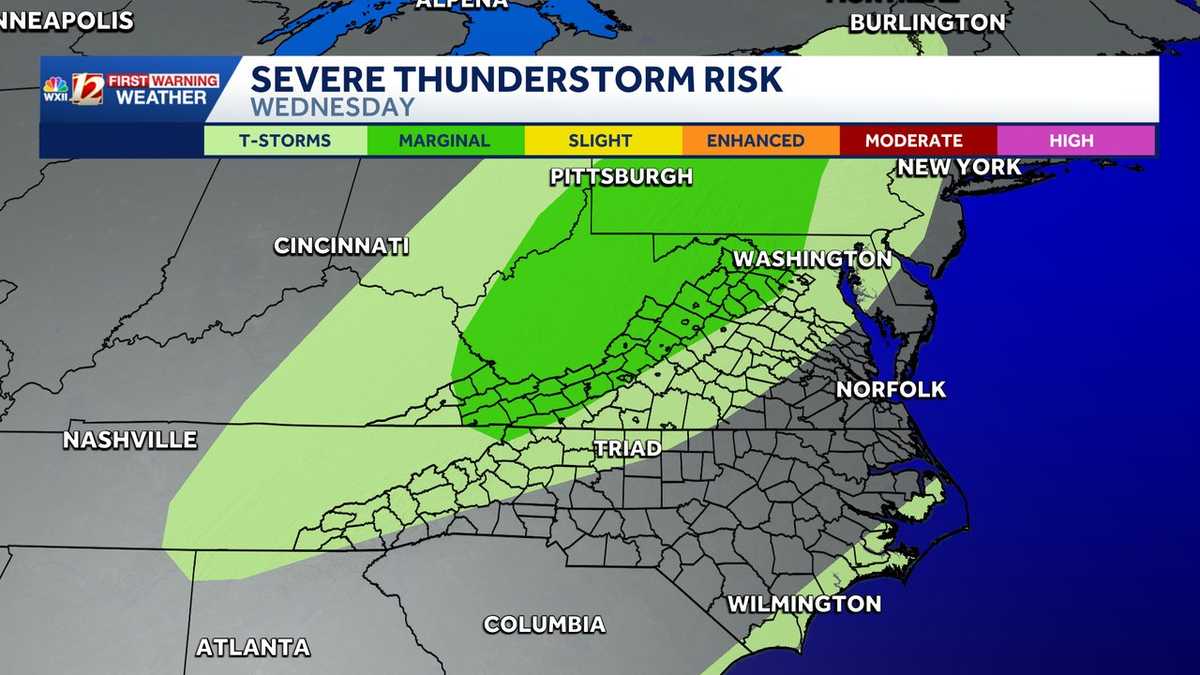Beautiful Wednesday weather ahead of late day Triad rain chance
