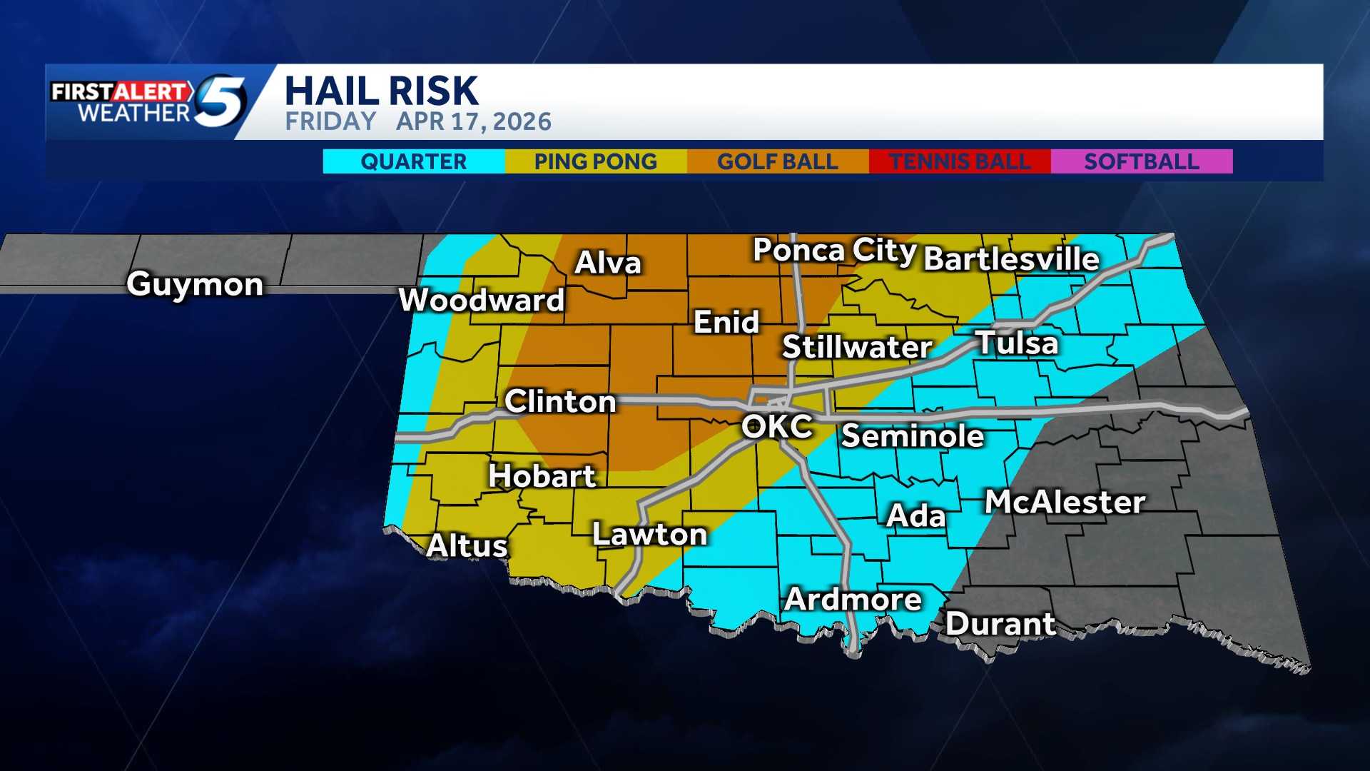 Oklahoma Weather Forecast: Storms late with strong cold front - KOCO