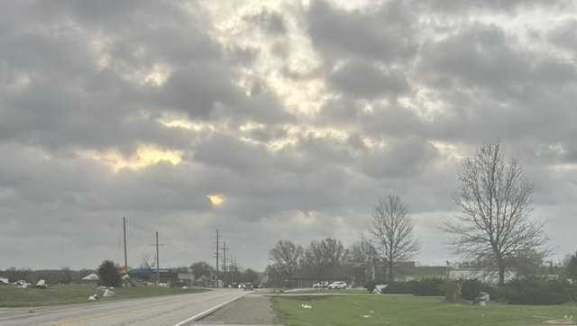 PHOTOS: Hillsdale, Kansas, suffers damage after tornado-warned storm moves through