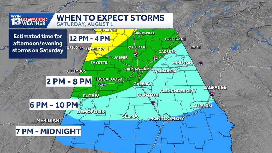 Alabama forecast: Strong to severe storms bring flood risk - WVTM