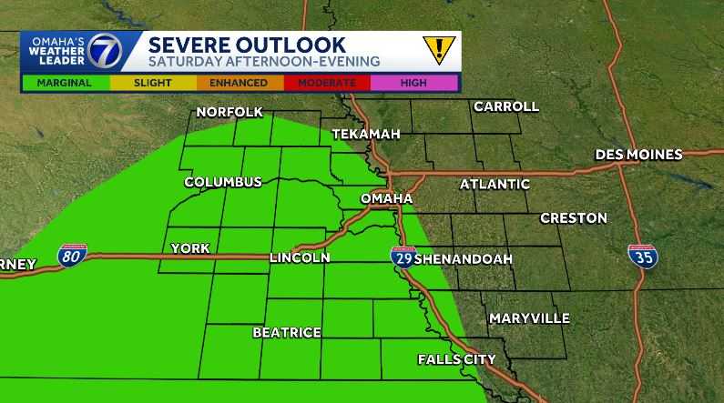 Omaha weather: Chance for strong storms Saturday and Sunday