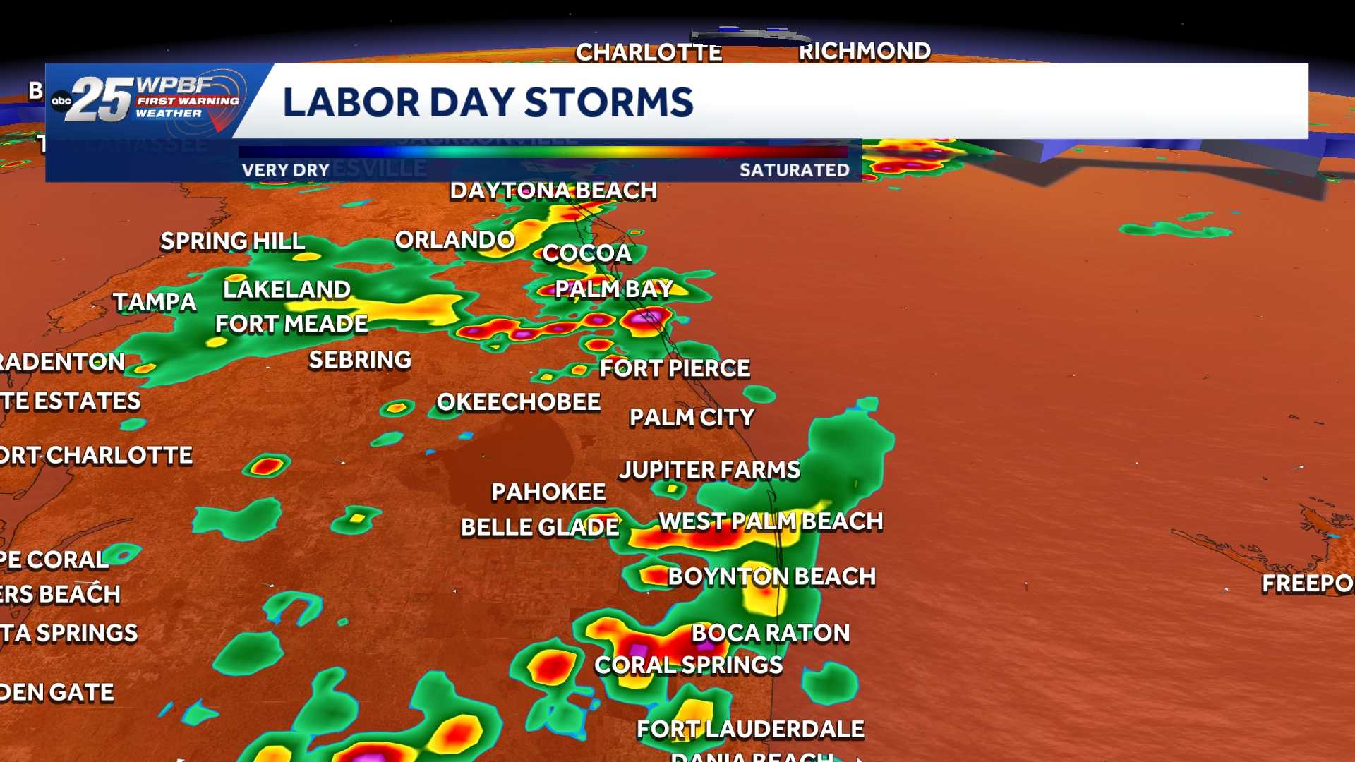Labor Day forecast in South Florida may include scattered storms