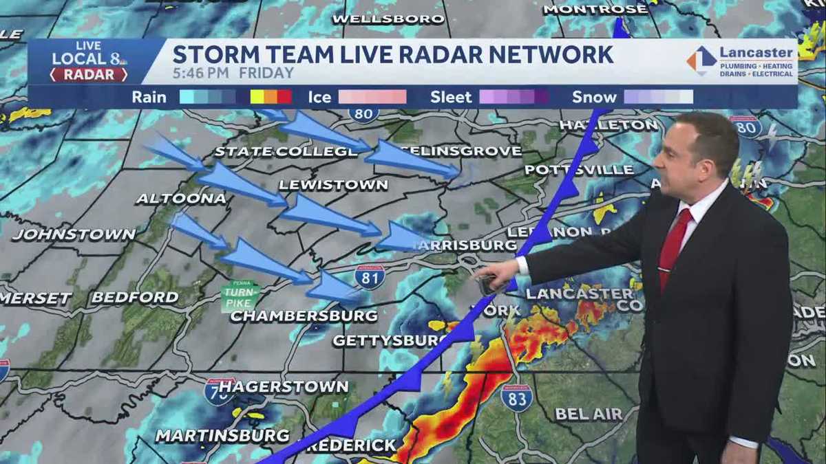 Storms moving out, spotty showers and wind as temperatures drop overnight