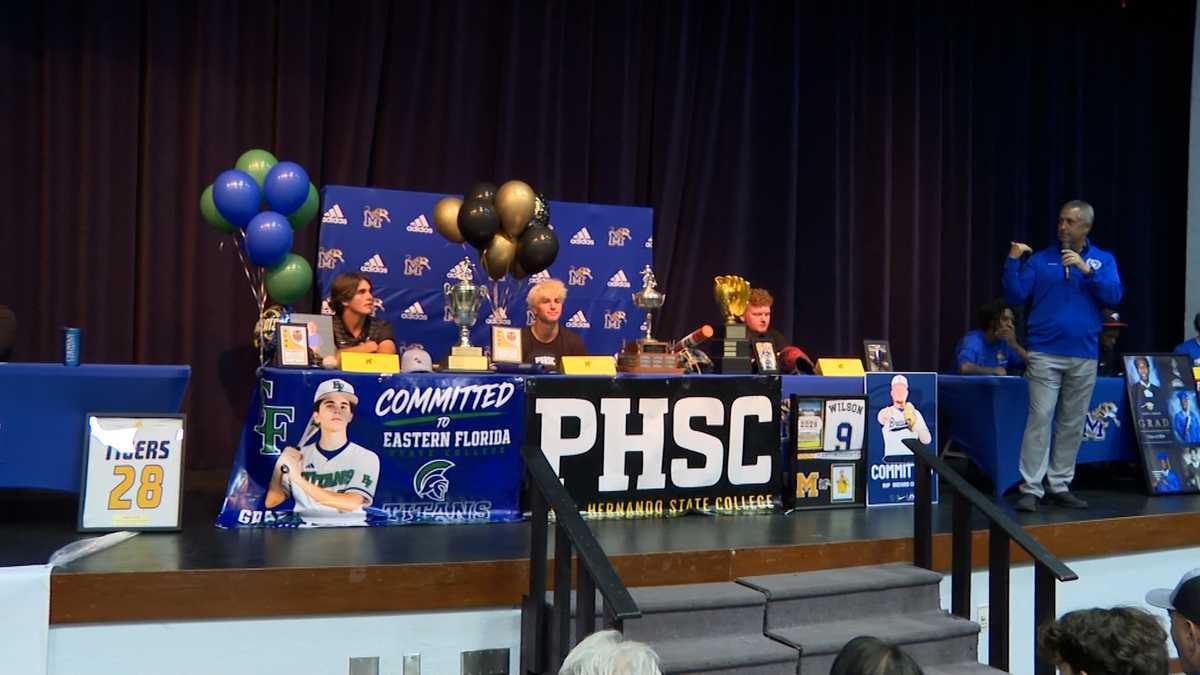 Martin County High School celebrate signing day for student athletes