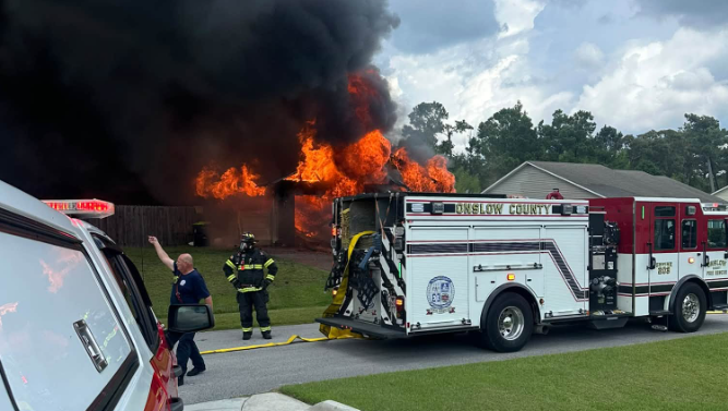 More than 20 dogs rescued from house fire in North Carolina