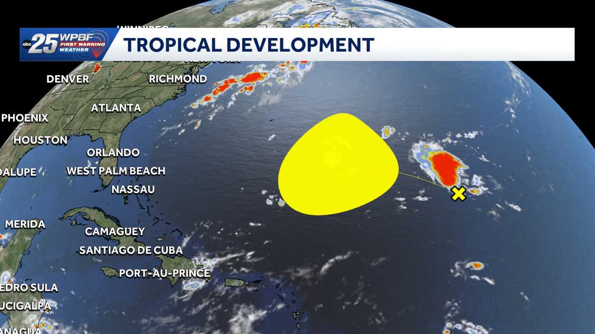 Tracking tropical disturbance in Atlantic