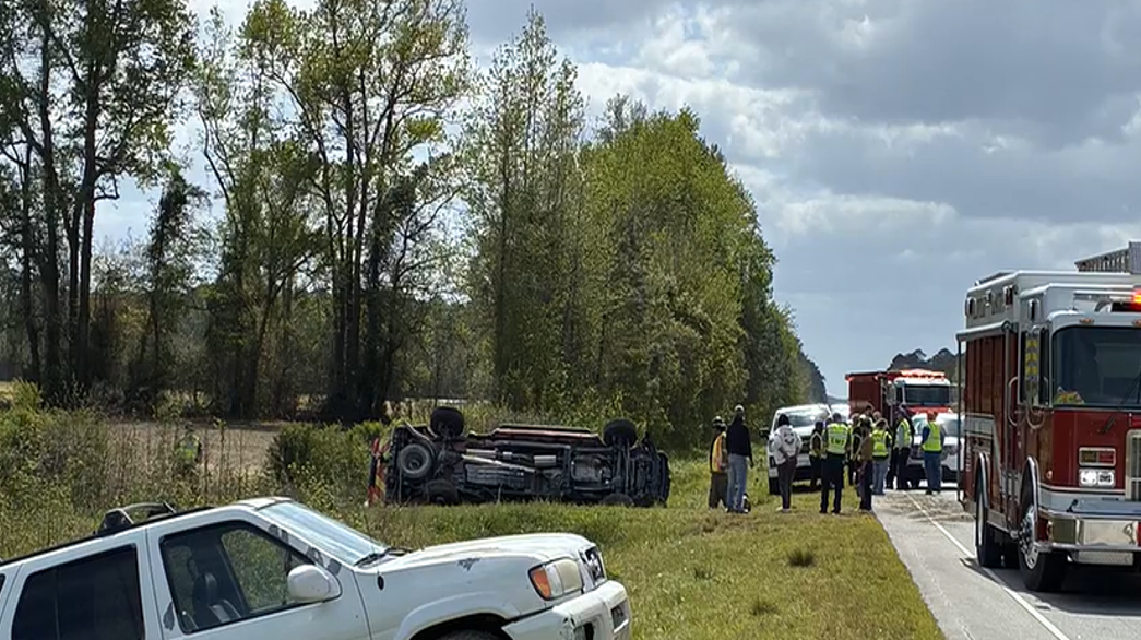 Driver falls asleep crashing into fire truck North Carolina, troopers say