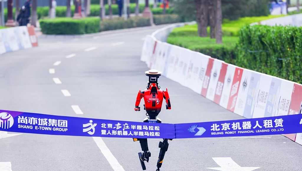 VIDEO: Humanoid robot sprints to victory in China, beating the human half-marathon world record