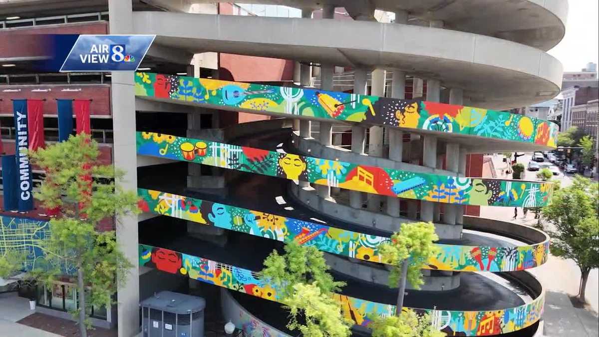 Lancaster parking garage becomes canvas for music-themed mural