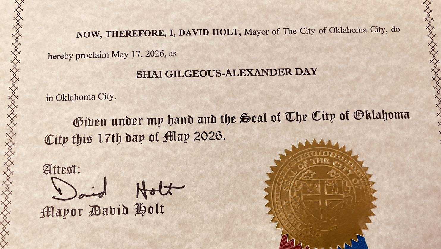 OKC Mayor David Holt declares Shai Gilgeous-Alexander Day after MVP win