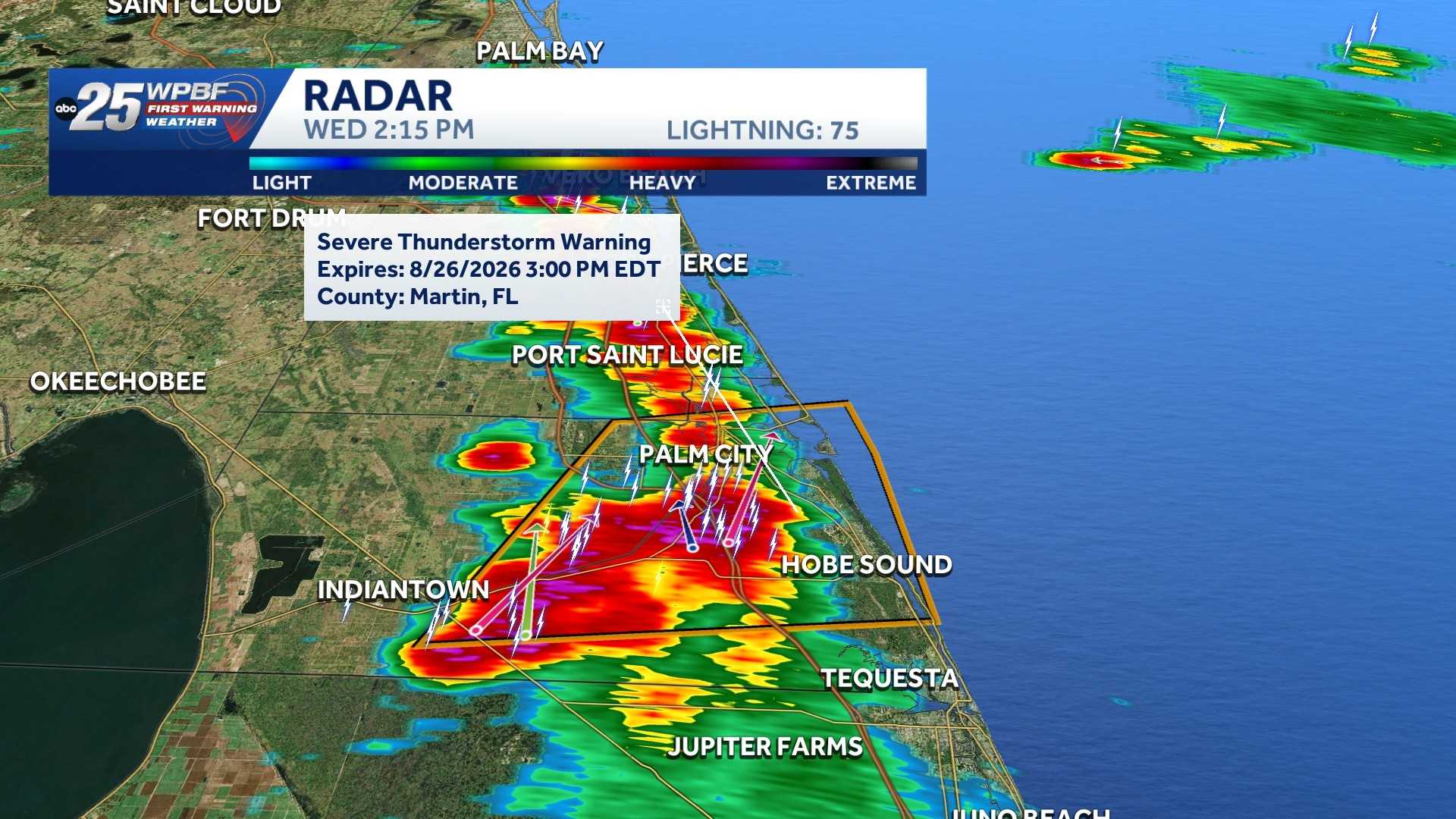 Scattered showers and strong thunderstorms possible across South Florida