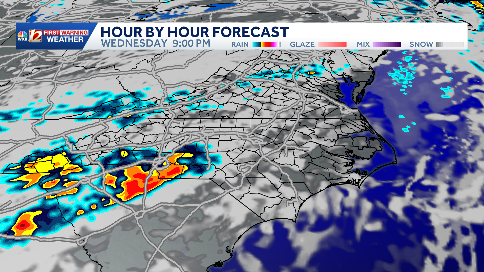 Periods of rain are possible in the Triad through Thursday
