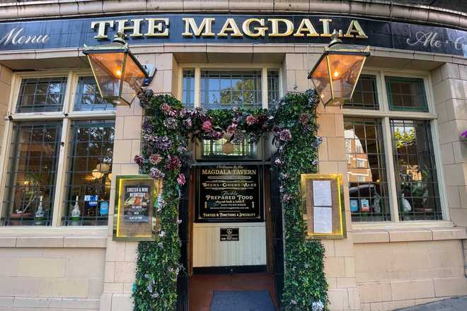 The Magdala pub, where Ruth Ellis, the last woman in Britain to be executed, gunned down her lover in 1955, is seen Wednesday, July 8, 2026, in London.