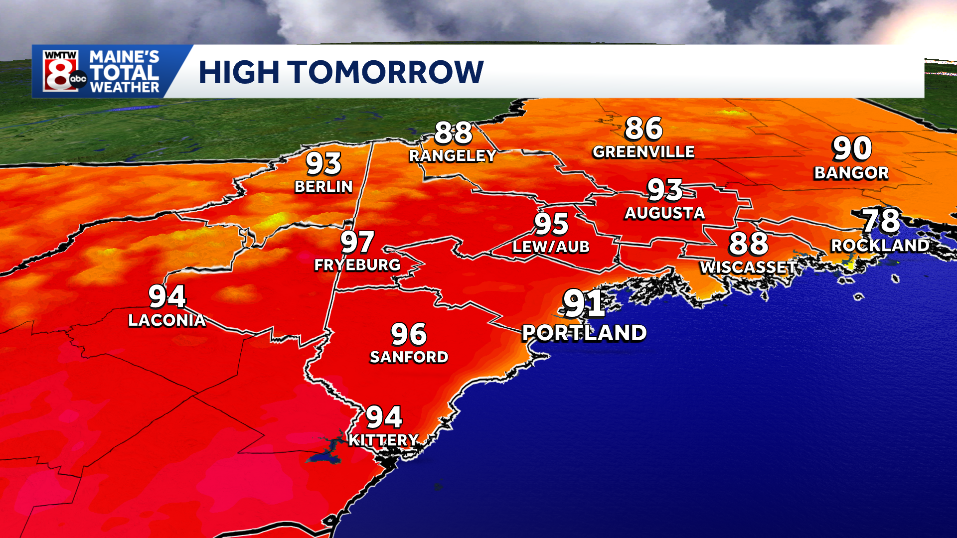 Week starts sizzling as heat and humidity crank up tomorrow - WMTW