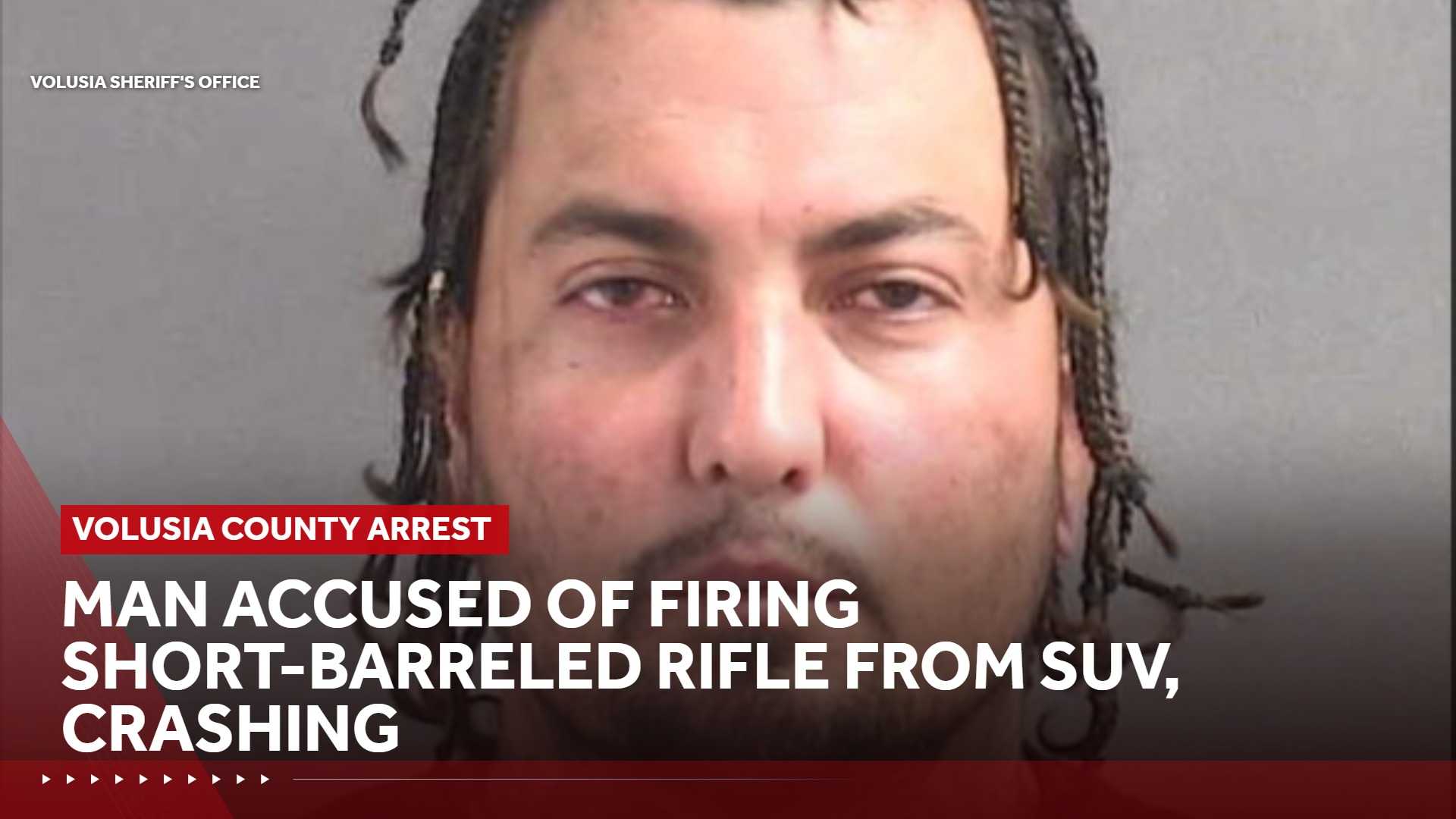 Man fires short-barreled rifle out window before crashing into fence, Volusia deputies say