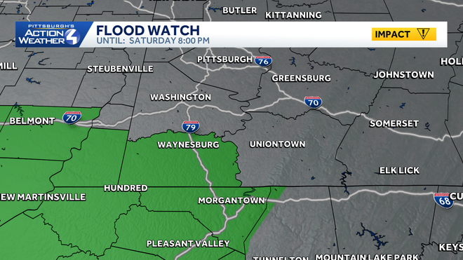 Pennsylvania forecast: Pockets of heavy rain Saturday morning