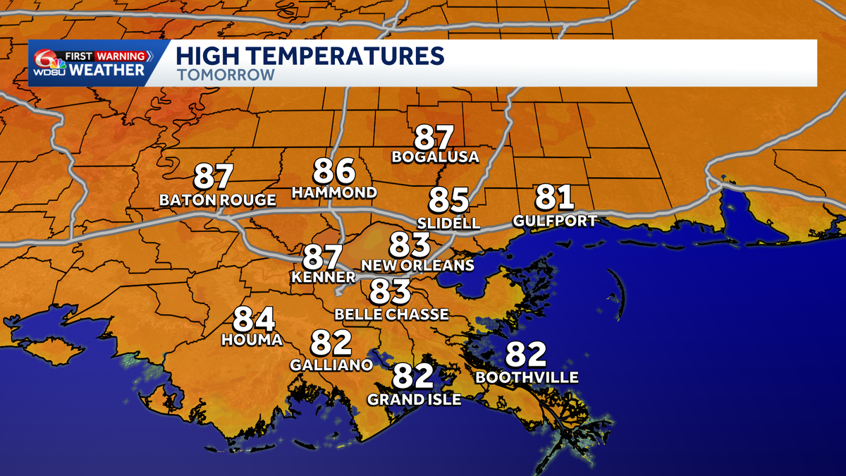 Staying warm through Saturday before a cold front moves through