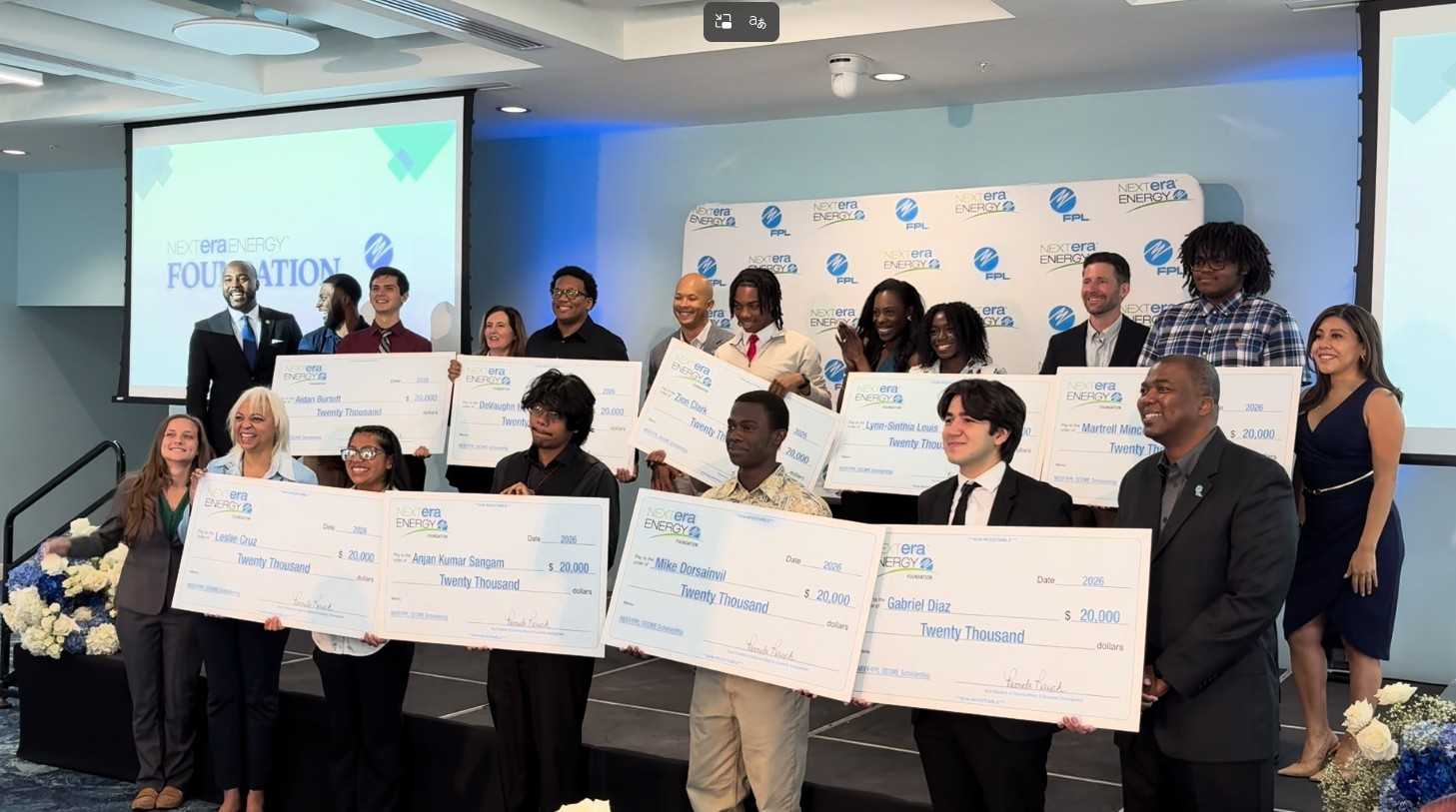 Ten students surprised with $20,000 scholarships from FPL