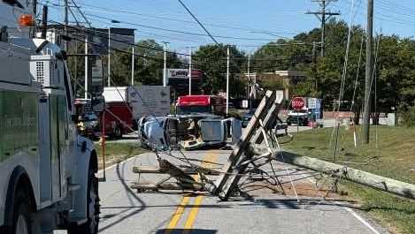Police investigate Kernersville crash after vehicle ends up on its side
