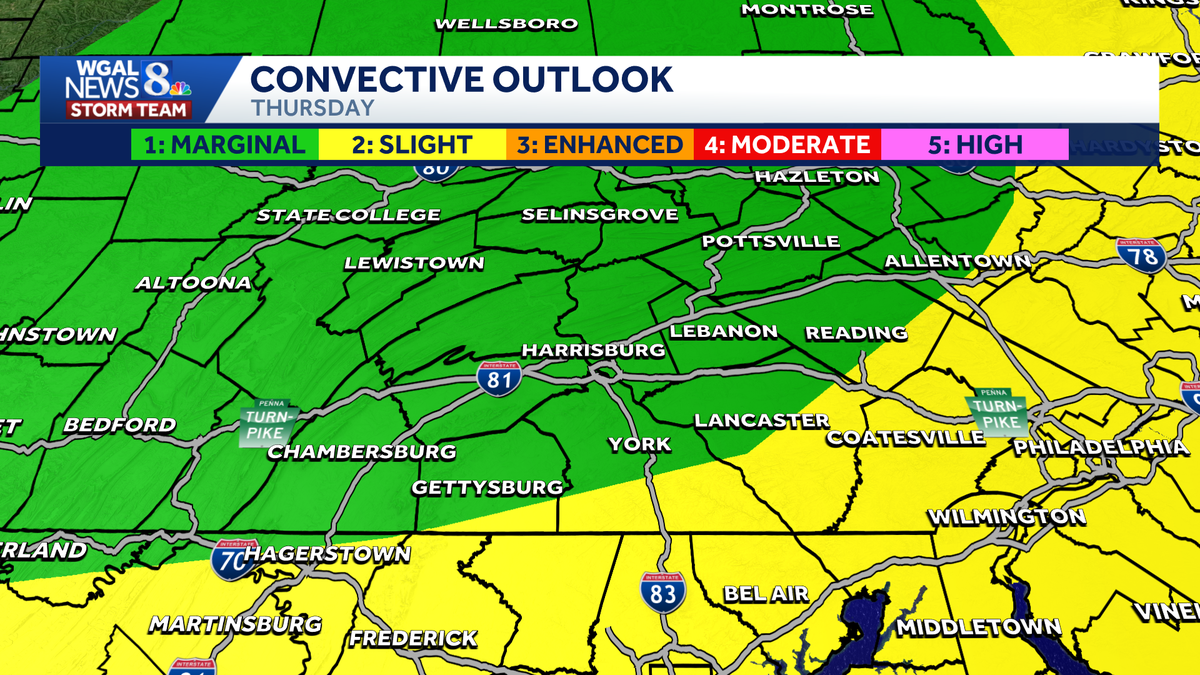 IMPACT: Thunderstorms could bring damaging winds, heavy rain and frequent lightning