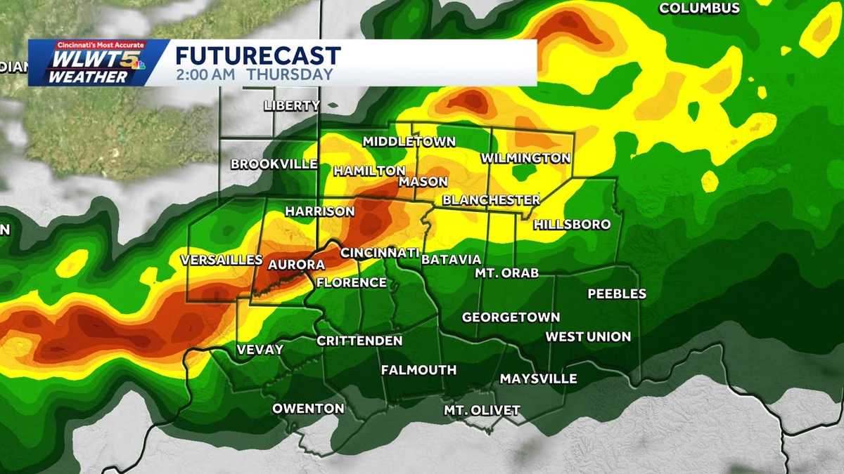 Severe storm threat: Heavy rain, damaging winds possible in Cincinnati late Wednesday, into Thursday