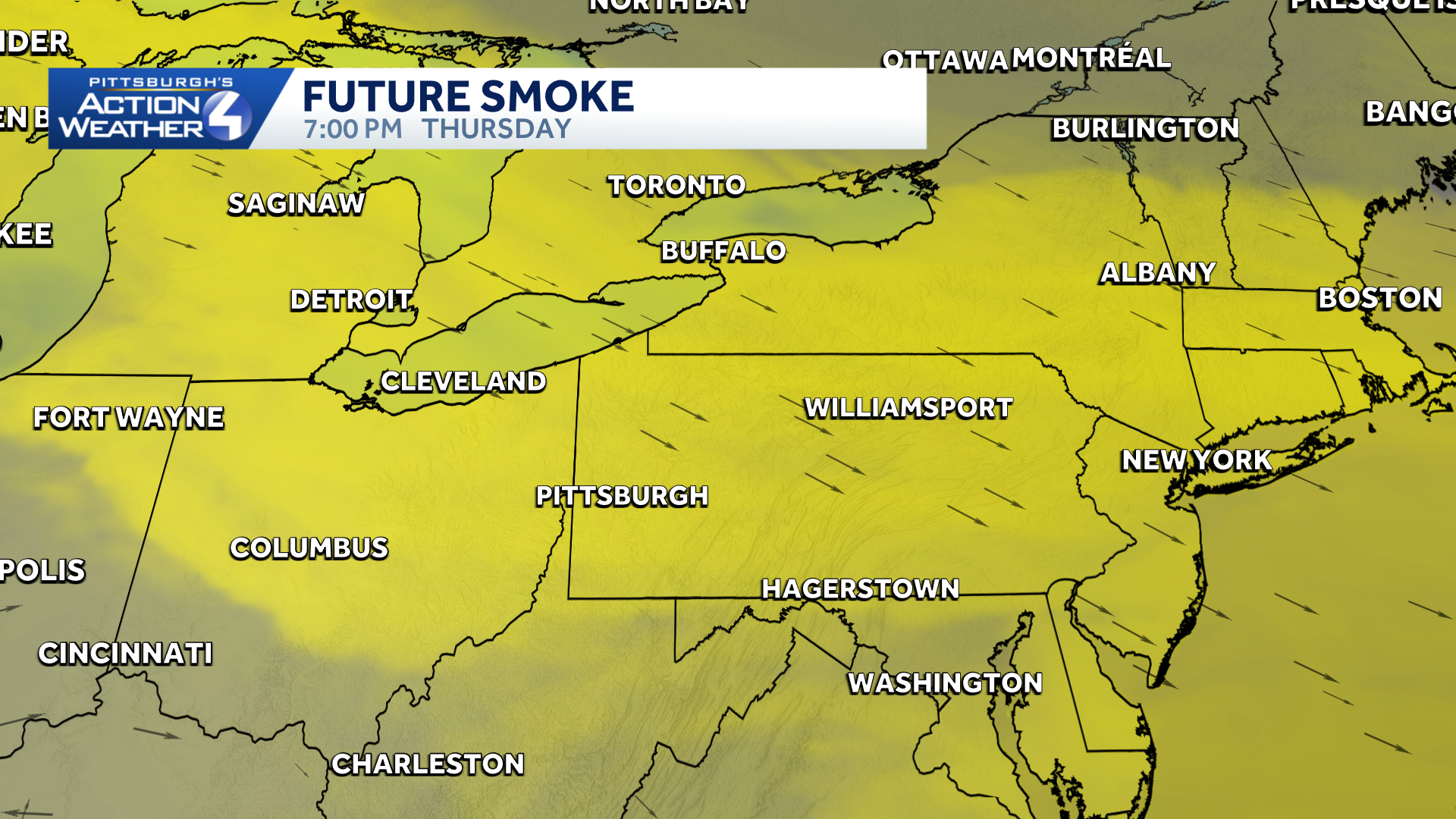 Western PA: Hot and humid with increasing smoke