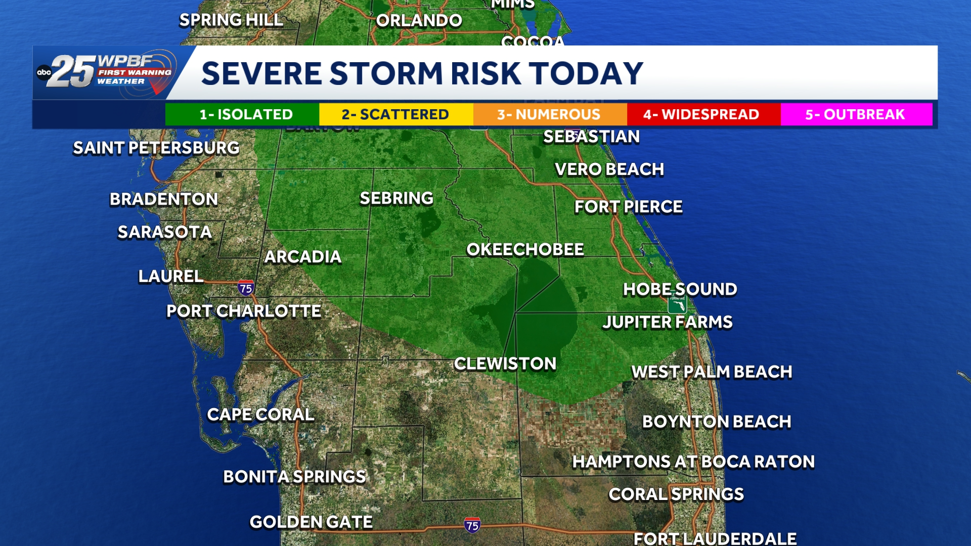 Feels like temps near 112 with isolated severe storms possible in South Florida Tuesday