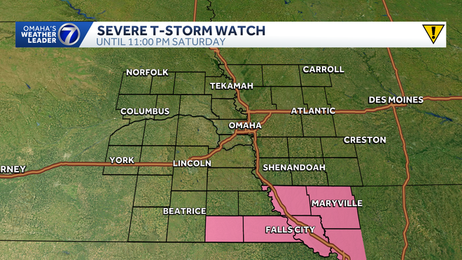 severe t'storm watch until 11 pm