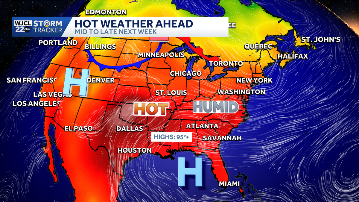 Isolated rain chances on Sunday before temperatures climb next week in SE Georgia and the Lowcountry