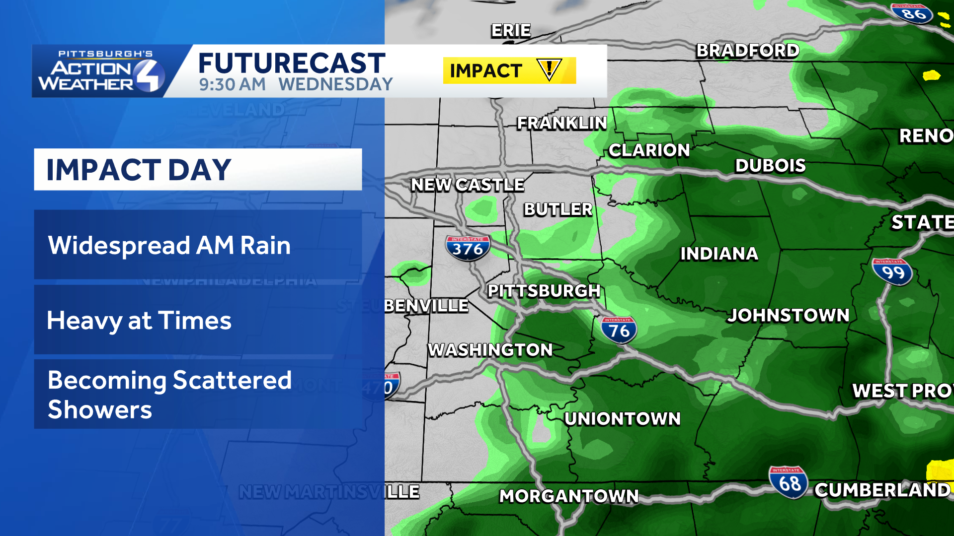 Western PA: Cooler with showers into Mother's Day Weekend