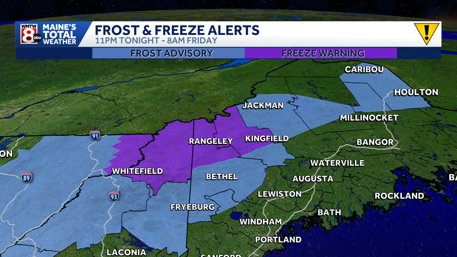 Frost advisory, freeze warning in effect ahead of Memorial Day