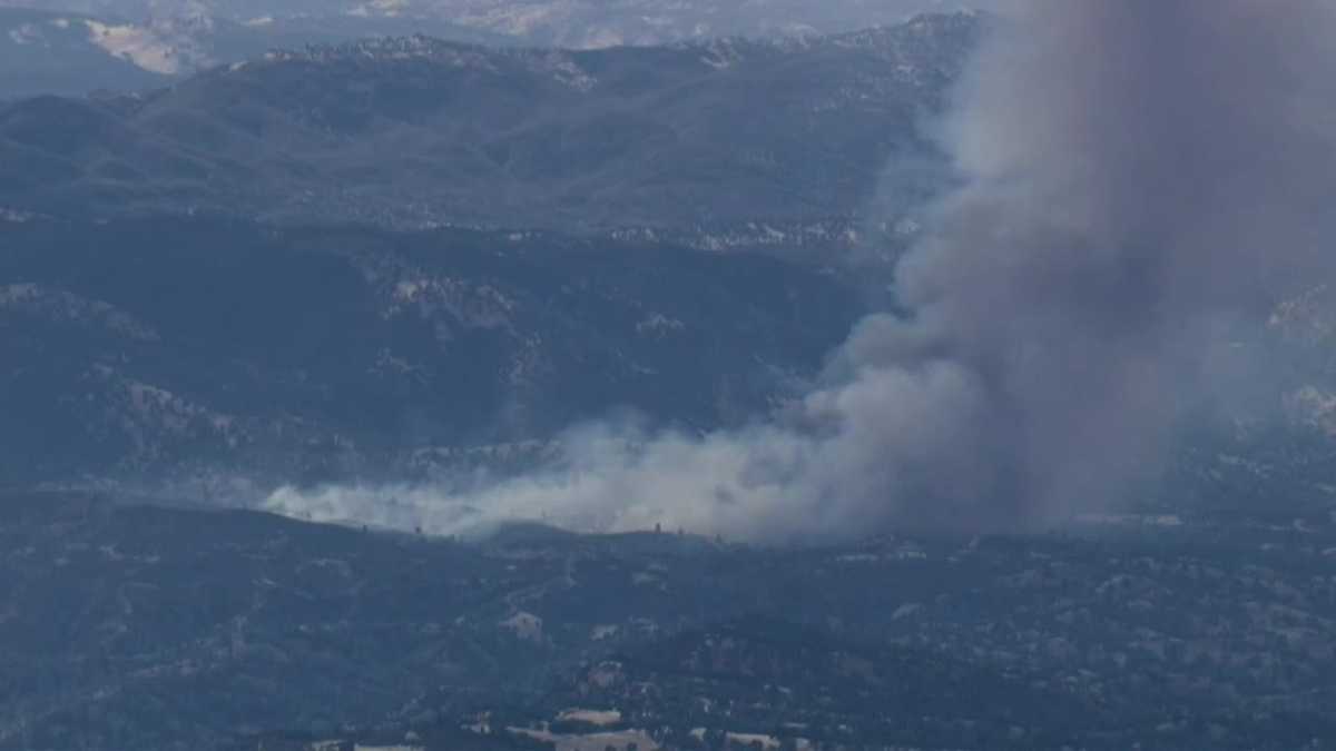 Rumsey Fire: Vegetation fire burns at the Yolo-Colusa county line, creating a large smoke plume