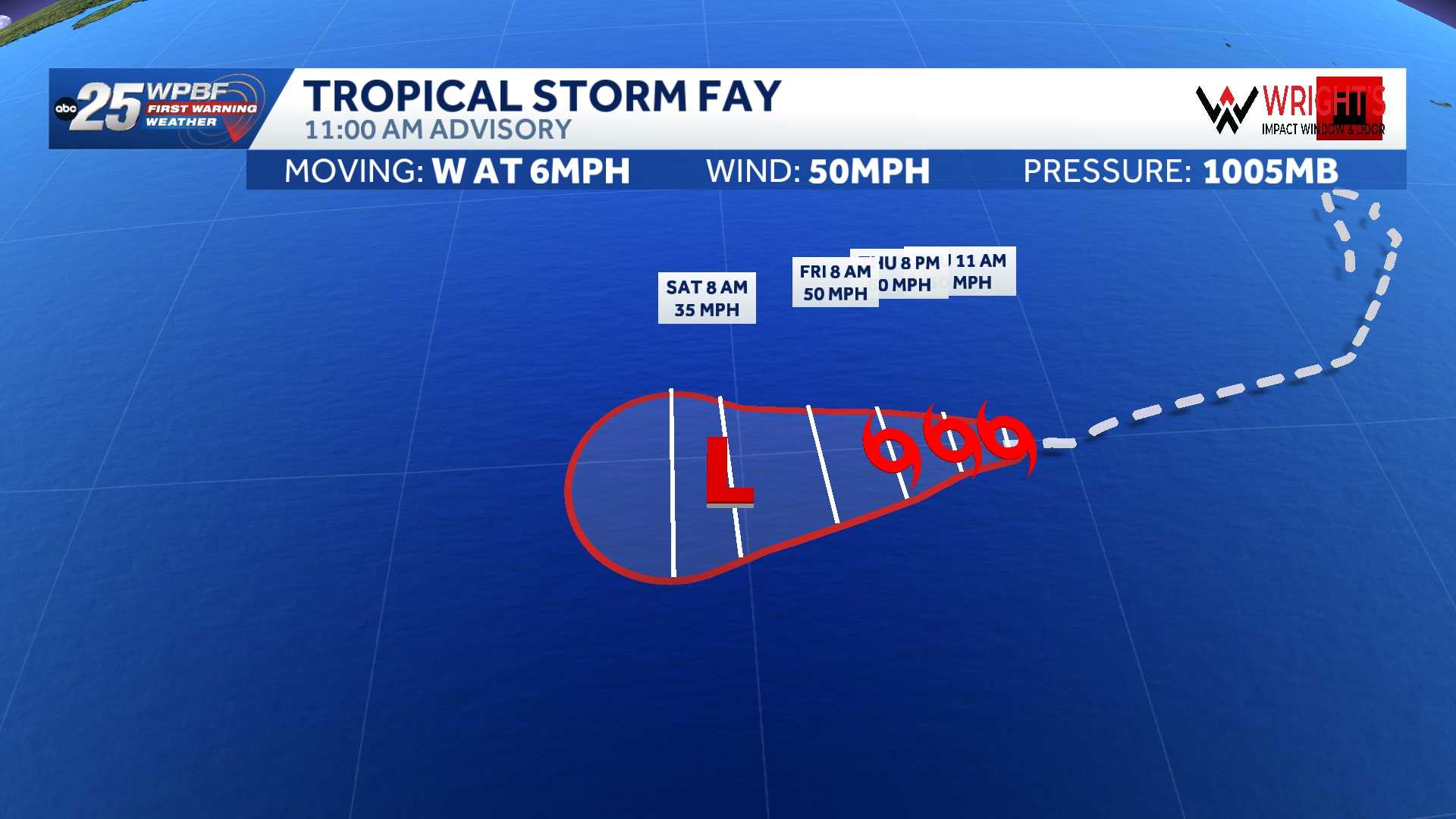 Tropical Depression Fay regains strength in the Atlantic