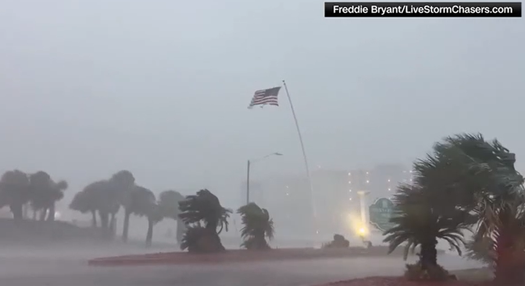 VIDEO: Wind, heavy rain lash Gulf Coast as Hurricane Isaias makes landfall