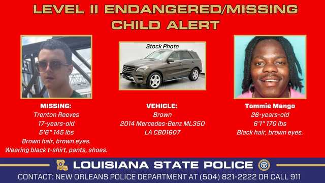 Louisiana police issue missing child advisory for non-verbal teen