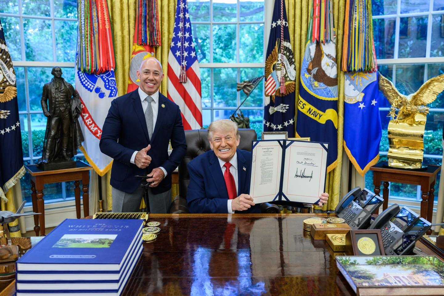 President Trump signs Medal of Sacrifice Act honoring fallen first responders