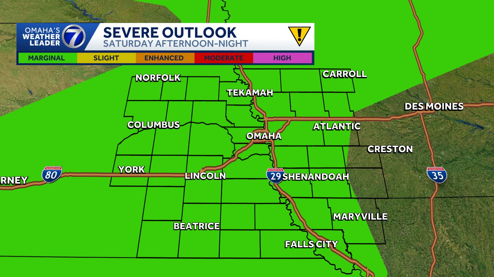 Isolated storms possible Saturday for Omaha area